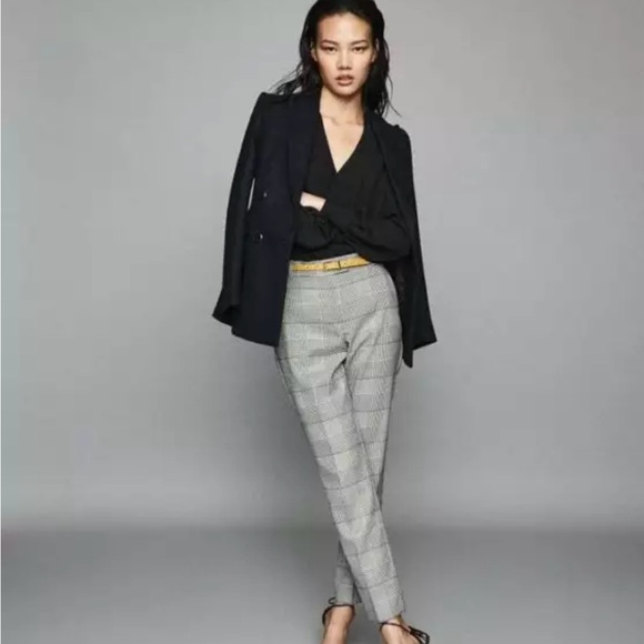 Reiss Deborah Glen Check Houndstooth Ankle Pants - Picture 3 of 12